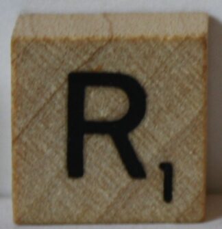PARTS ONLY - Scrabble Deluxe Travel Edition Board Game - (1) Wooden Letter R Only