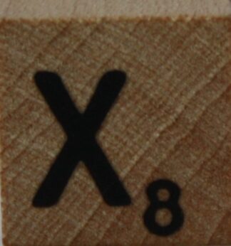 PARTS ONLY - Scrabble Deluxe Travel Edition Board Game - (1) Wooden Letter X Only