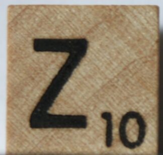 PARTS ONLY - Scrabble Deluxe Travel Edition Board Game - (1) Wooden Letter Z Only