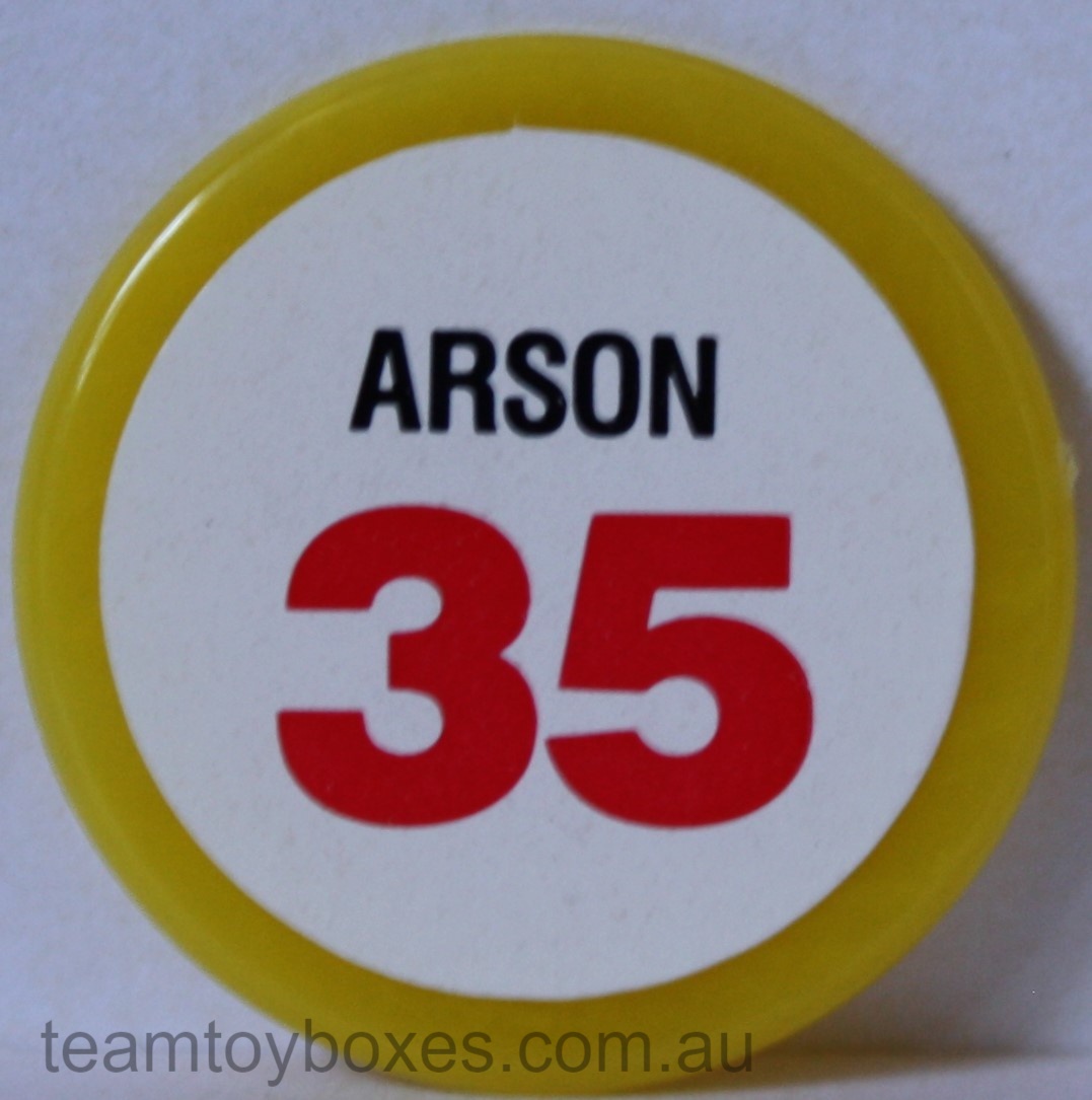 PARTS ONLY - Police Alert Board Game - (1) #35 Incident Marker Only