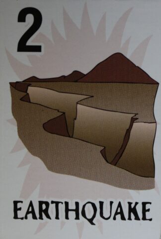 PARTS ONLY - Dinosaurs Extinct? Board Game - (1) Earthquake Card Only