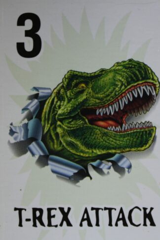 PARTS ONLY - Dinosaurs Extinct? Board Game - (1) T-Rex Attack Card Only