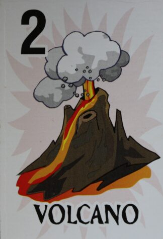 PARTS ONLY - Dinosaurs Extinct? Board Game - (1) Volcano Card Only