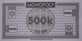 PARTS ONLY - Monopoly Here and Now The World Edition Board Game - Pack (10) 500K Money Only