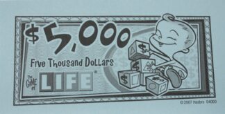 PARTS ONLY - The Game Of Life (2007) Board Game - Pack (10) $5,000 Money Only