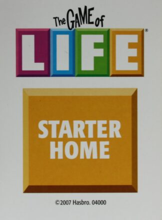 PARTS ONLY - The Game Of Life (2007) Board Game - Pack (6) Starter Home Cards Only