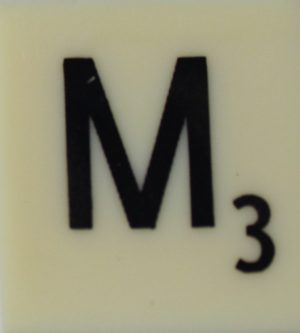 PARTS ONLY - Scrabble Board Game T R Urban 1955 Version - (1) Letter M Only