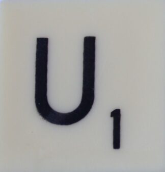 PARTS ONLY - Scrabble Board Game T R Urban 1955 Version - (1) Letter U Only