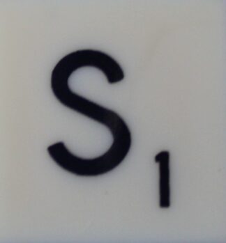 PARTS ONLY - Scrabble Board Game T R Urban 1955 Version - (1) Letter S Only