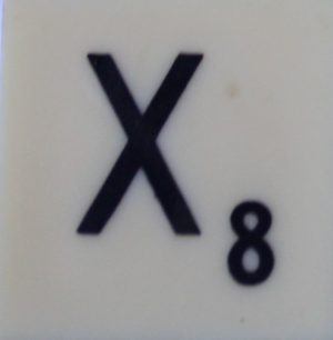 PARTS ONLY - Scrabble Board Game T R Urban 1955 Version - (1) Letter X Only