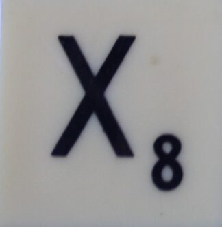 PARTS ONLY - Scrabble Board Game T R Urban 1955 Version - (1) Letter X Only
