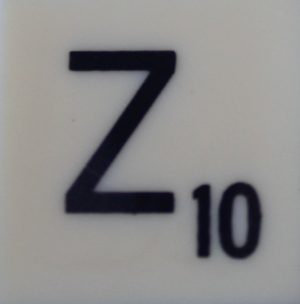 PARTS ONLY - Scrabble Board Game T R Urban 1955 Version - (1) Letter Z Only