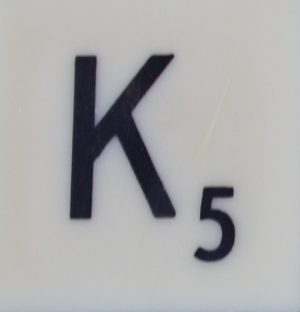 PARTS ONLY - Scrabble Board Game T R Urban 1955 Version - (1) Letter K Only