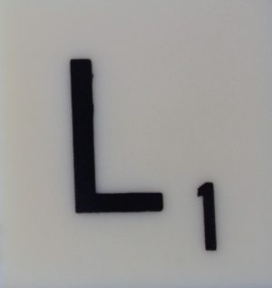 PARTS ONLY - Scrabble Board Game T R Urban 1955 Version - (1) Letter L Only