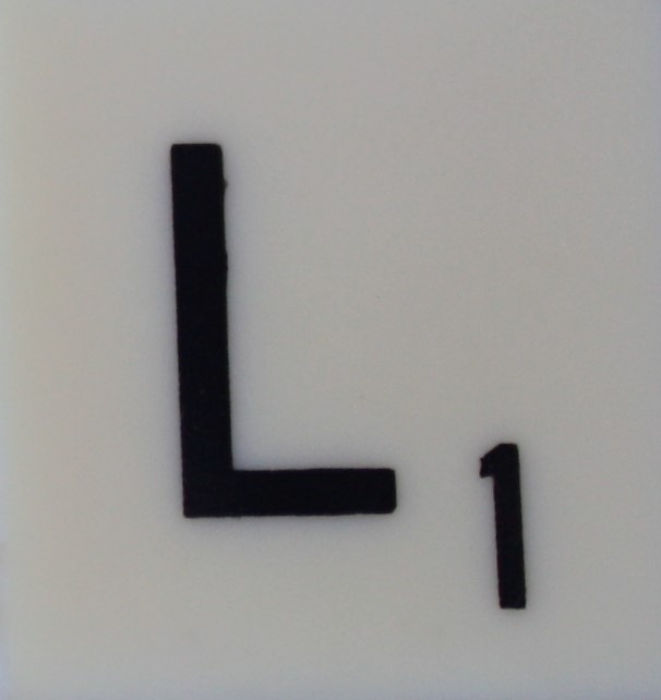 PARTS ONLY - Scrabble Board Game T R Urban 1955 Version - (1) Letter L Only