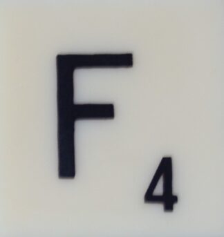 PARTS ONLY - Scrabble Board Game T R Urban 1955 Version - (1) Letter F Only