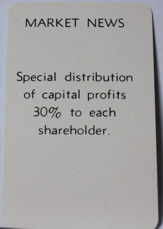 PARTS ONLY - Flutter Stock Exchange Board Game - (1) #21 Market News Card Only