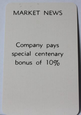 PARTS ONLY - Flutter Stock Exchange Board Game - (1) #18 Market News Card Only