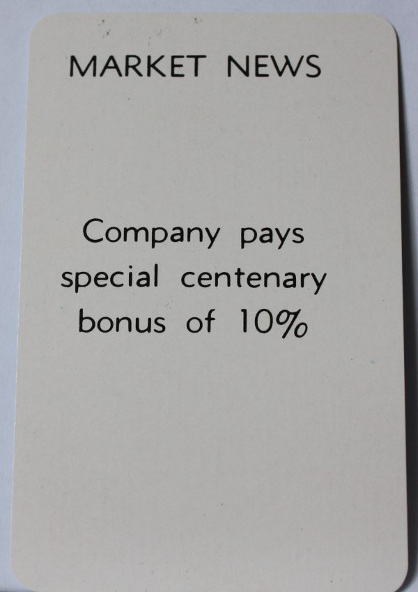 PARTS ONLY - Flutter Stock Exchange Board Game - (1) #18 Market News Card Only