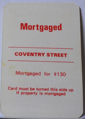 PARTS ONLY - Monopoly Toltoys 1960s Board Game - (1) Coventry Street Title Deed Card Only