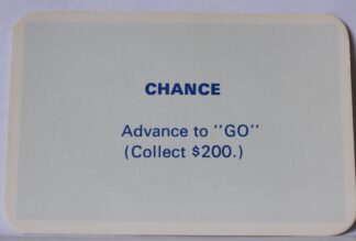 PARTS ONLY - Monopoly Toltoys 1960s Board Game - #7 Chance Card Only