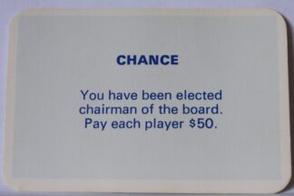 PARTS ONLY - Monopoly Toltoys 1960s Board Game - #9 Chance Card Only