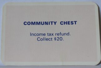 PARTS ONLY - Monopoly Toltoys 1960s Board Game - #12 Community Chest Card Only