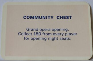 PARTS ONLY - Monopoly Toltoys 1960s Board Game - #11 Community Chest Card Only