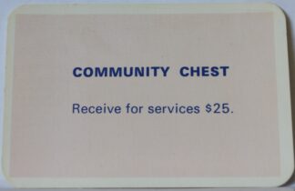 PARTS ONLY - Monopoly Toltoys 1960s Board Game - #6 Community Chest Card Only