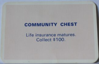 PARTS ONLY - Monopoly Toltoys 1960s Board Game - #9 Community Chest Card Only