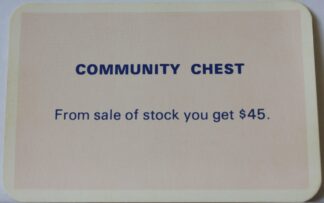 PARTS ONLY - Monopoly Toltoys 1960s Board Game - #4 Community Chest Card Only