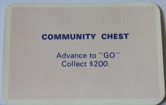 PARTS ONLY - Monopoly Toltoys 1960s Board Game - #3 Community Chest Card Only