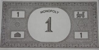 PARTS ONLY - Monopoly Toltoys 1960s Board Game - Pack (10) $1 Money Only
