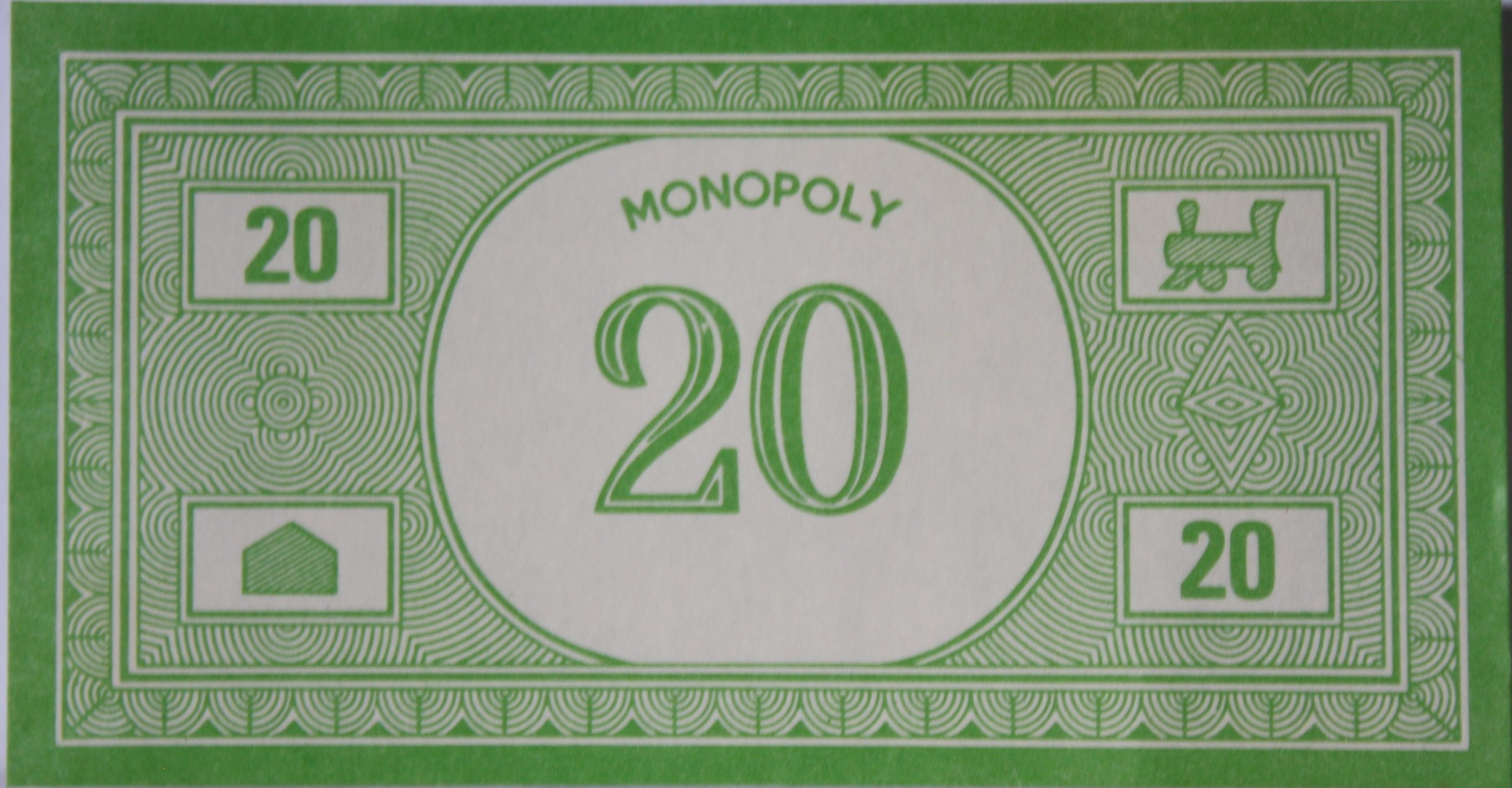 PARTS ONLY - Monopoly Toltoys 1960s Board Game - Pack (10) $20 Money Only