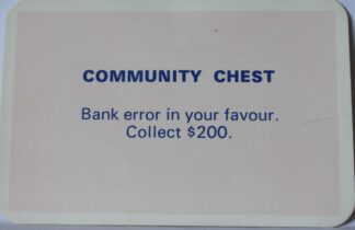 PARTS ONLY - Monopoly Toltoys 1960s Board Game - #1 Community Chest Card Only