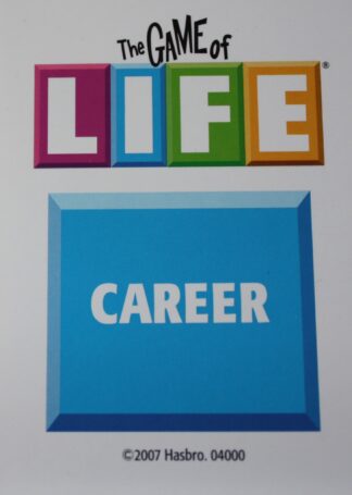PARTS ONLY - The Game Of Life (2007) Board Game - Pack (6) Career Cards Only