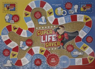 PARTS ONLY - Super Lifesaver Board Game - Game Board Only