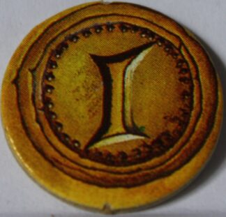 PARTS ONLY - Dark World Board Game - (1) #1 Gold Coin Only