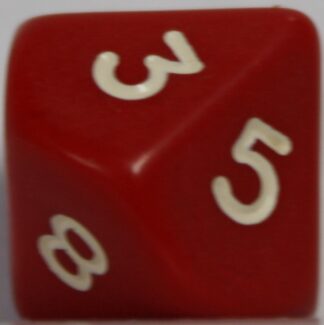 PARTS ONLY - Dark World Board Game - (1) Red 9 Sided Specialty Die Only