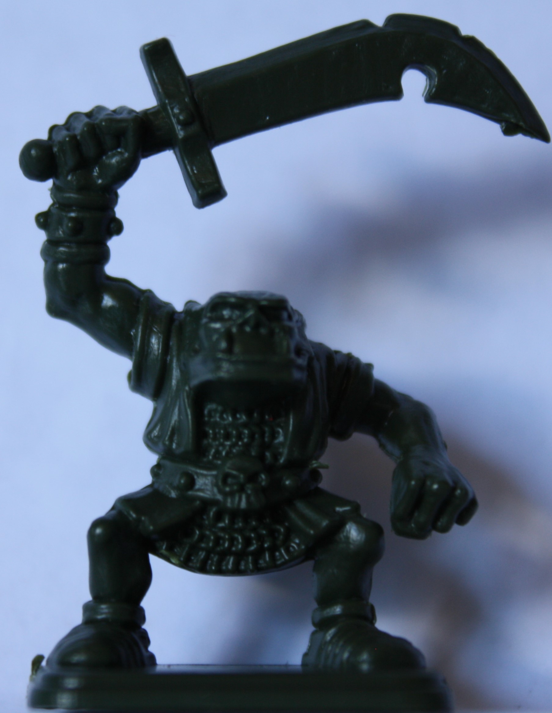 PARTS ONLY - Hero Quest Board Game - (1) Unpainted Orc with Scimitar Only