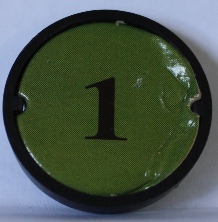 PARTS ONLY - Dark World Board Game - (1) Number 1 Green Stand Only