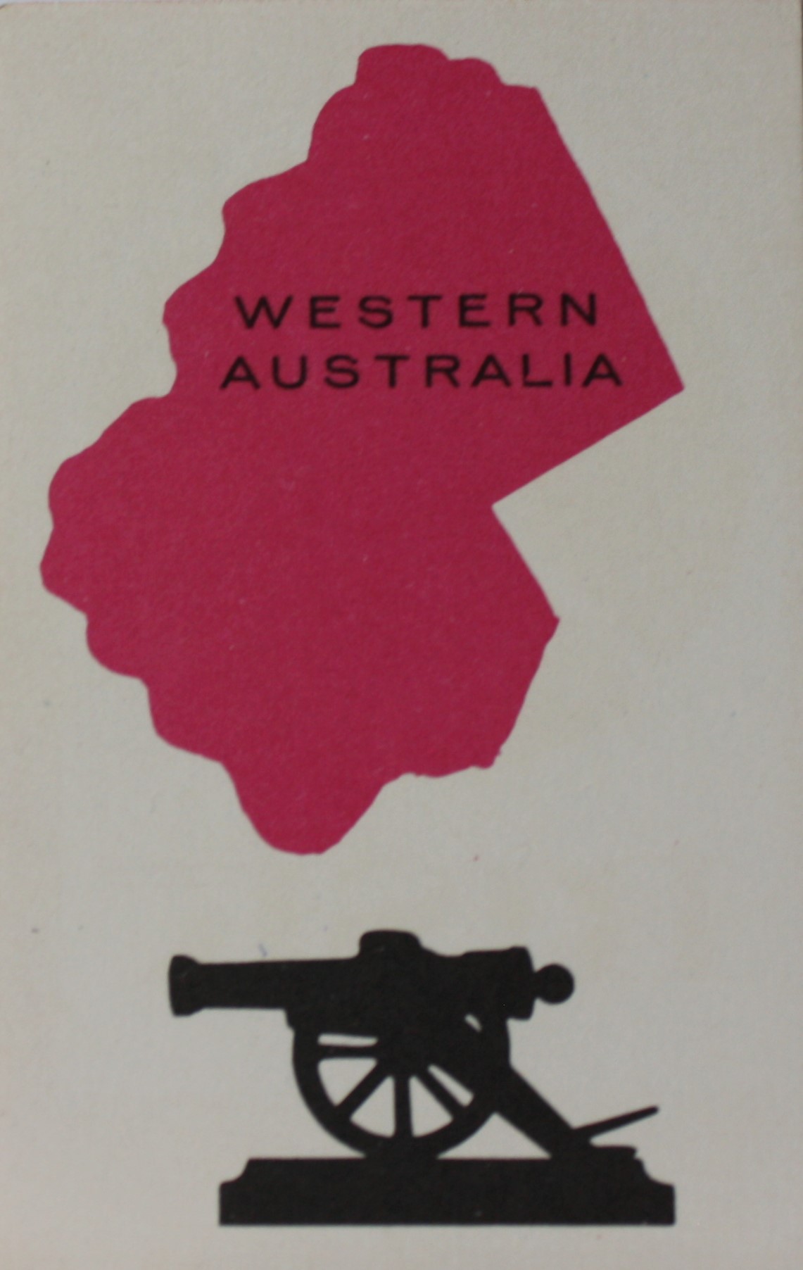 PARTS ONLY - Risk Strategy Board Game 1959 South African Version - (1) Western Australia Card Only