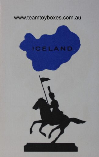 PARTS ONLY - Risk Strategy Board Game 1959 South African Version - (1) Iceland Card Only