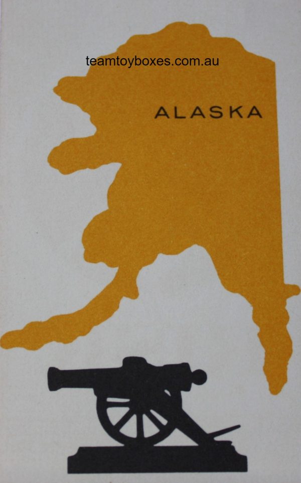 PARTS ONLY - Risk Strategy Board Game 1959 South African Version - (1) Alaska Card Only