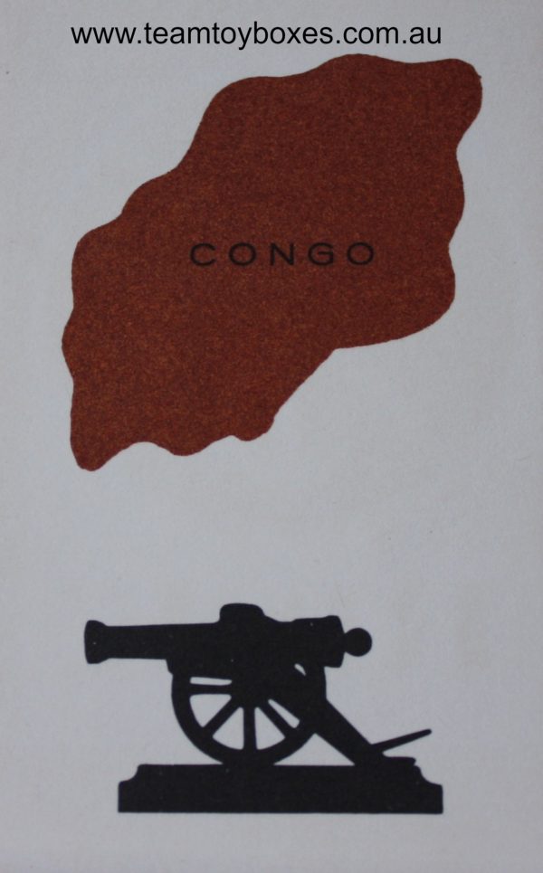 PARTS ONLY - Risk Strategy Board Game 1959 South African Version - (1) Congo Card Only