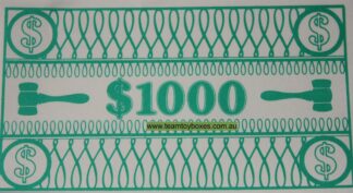 Parts Only - Golden Hammer Board Game - (1) Pack of 10 $1,000 Money Only
