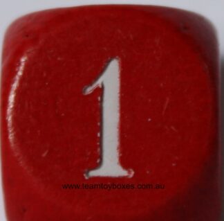 Parts Only - Golden Hammer Board Game - (1) Red White Numbered Die Only