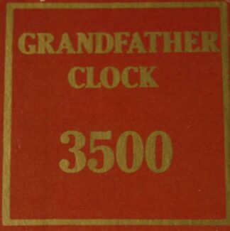 Parts Only - Golden Hammer Board Game - (1) Grandfather Clock $3,500 Sale Card Only
