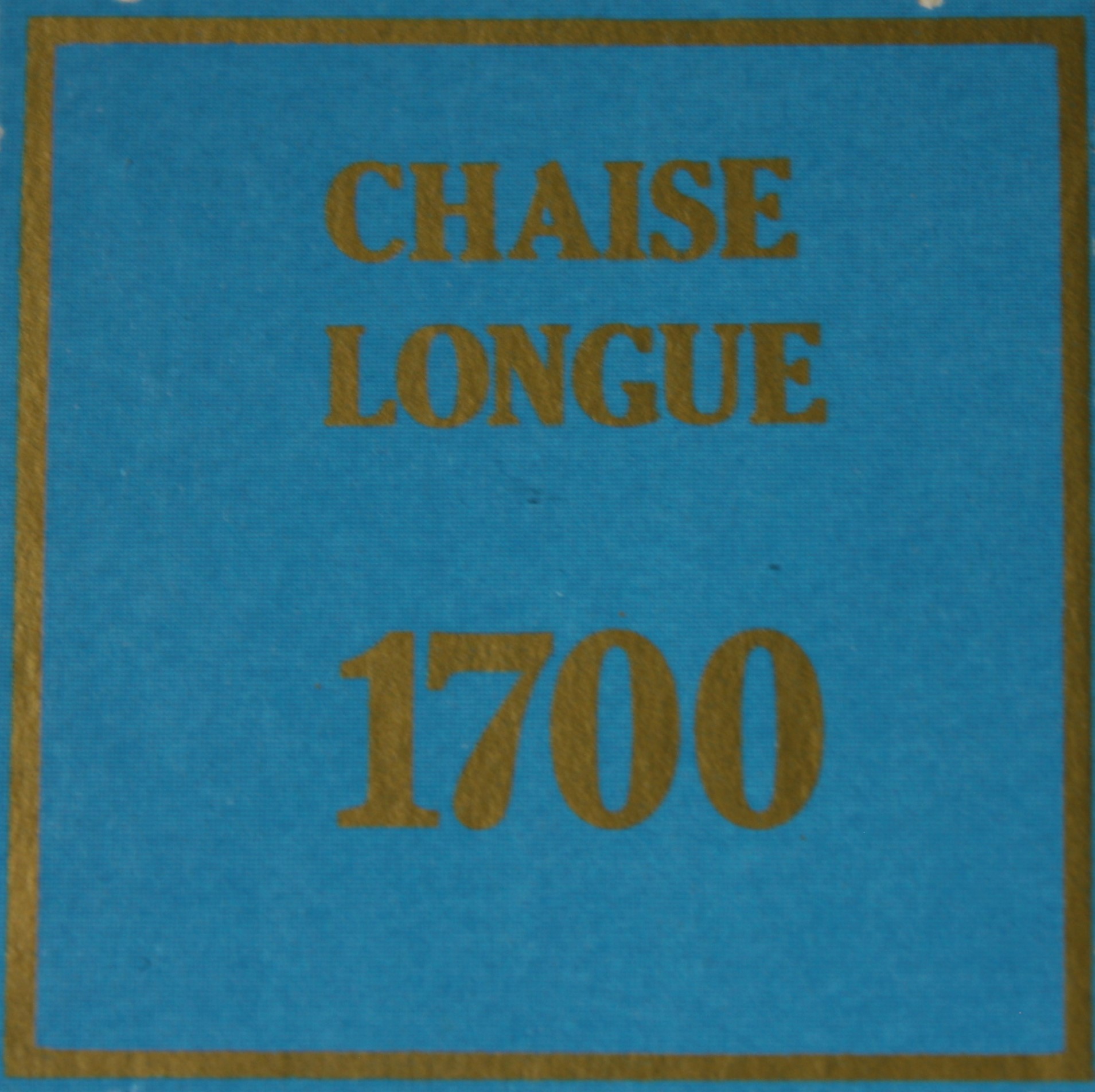 Parts Only - Golden Hammer Board Game - (1) Chaise Longue $1,700 Sale Card Only