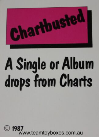 PARTS ONLY - Rockology Board Game - (1) Chartbuster Card Only